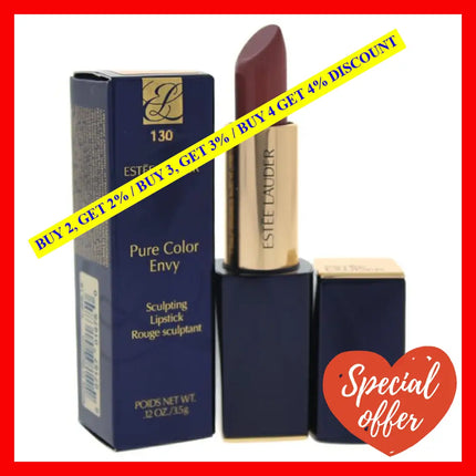 Pure Color Envy Sculpting Lipstick - 130 Intense Nude By Estee Lauder For Women 0.12 Oz