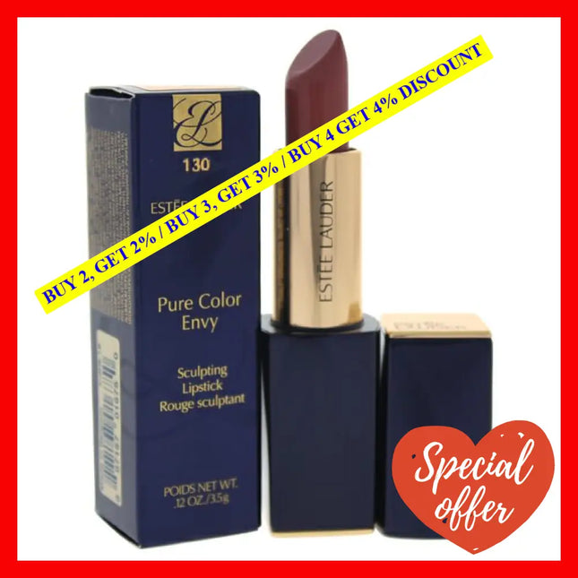 Pure Color Envy Sculpting Lipstick - 130 Intense Nude By Estee Lauder For Women 0.12 Oz