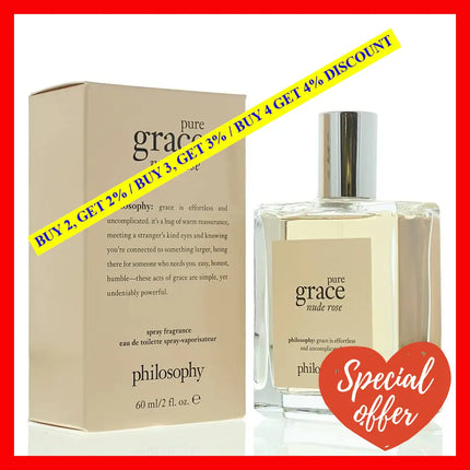 Pure Grace Nude Rose By Philosophy For Women - 2 Oz Edt Spray