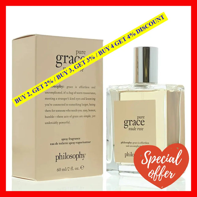 Pure Grace Nude Rose By Philosophy For Women - 2 Oz Edt Spray