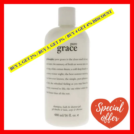 Pure Grace Shampoo Bath Shower Gel By Philosophy For Unisex - 16 Oz