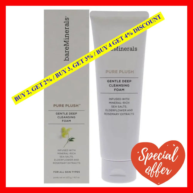 Pure Plush Gentle Deep Cleansing Foam By Bareminerals For Unisex - 4.2 Oz Cleanser