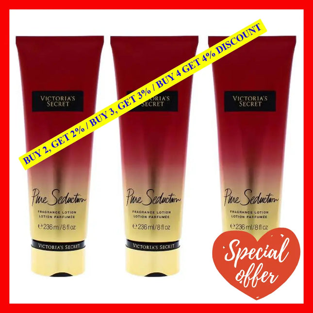 Pure Seduction By Victorias Secret For Women - 8 Oz Body Lotion Pack Of 3