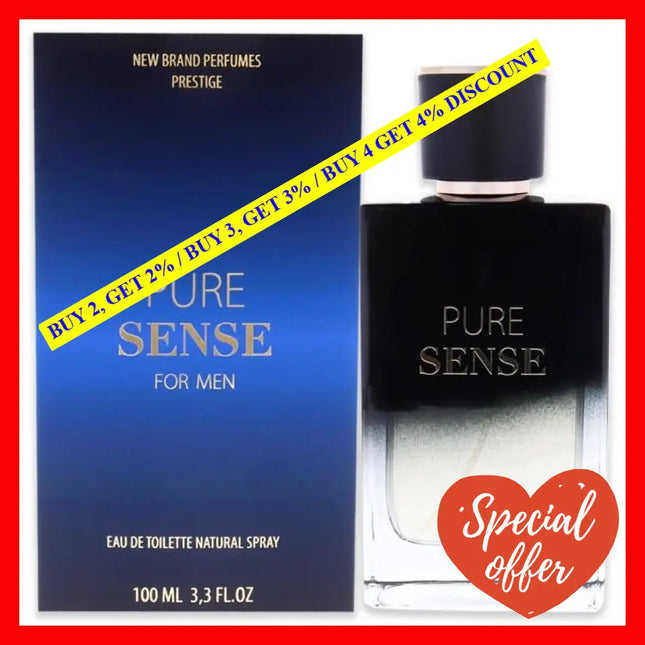 Pure Sense By New Brand For Men - 3.3 Oz Edt Spray