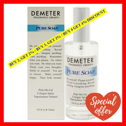 Pure Soap By Demeter For Women - 4 Oz Cologne Spray