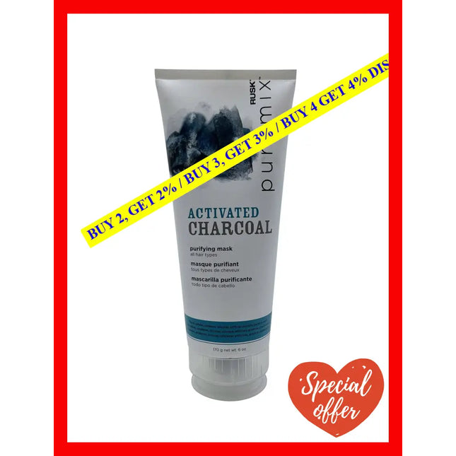 Puremix Activated Charcoal Purifying Mask By Rusk For Unisex - 6 Oz