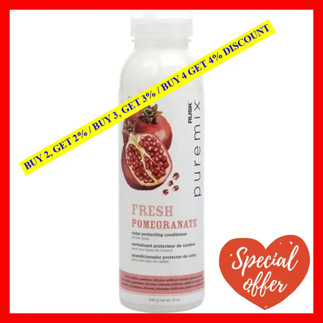 Puremix Fresh Pomegranate Color Protecting Conditioner By Rusk For Unisex - 12 Oz