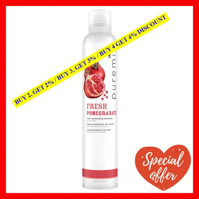Puremix Fresh Pomegranate Color Protecting Hairspray By Rusk For Unisex - 10 Oz Hair Spray