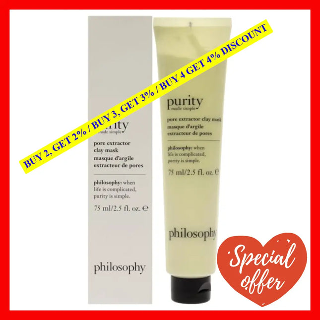 Purity Made Simple Pore Extractor Exfoliating Clay Mask By Philosophy For Unisex - 2.5 Oz