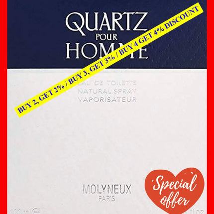 Quartz By Molyneux For Men - 3.38 Oz Edt Spray