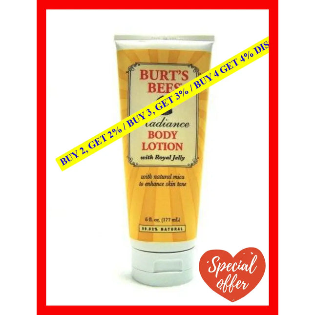 Radiance Body Lotion By Burts Bees For Unisex - 6 Oz