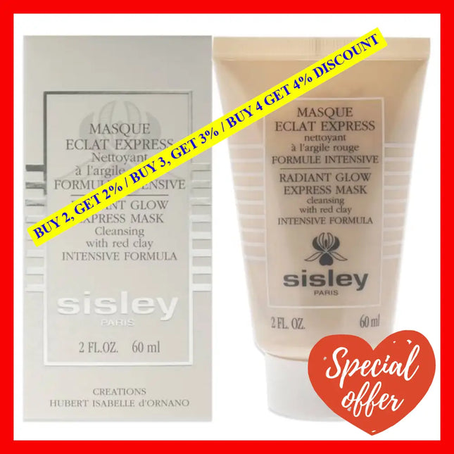 Radiant Glow Express Mask Cleansing With Red Clay Intensive Formula By Sisley For Women - 2 Oz