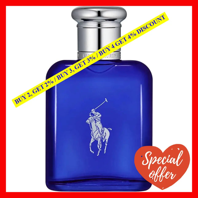 Ralph Lauren Polo Blue For Men Eau De Parfum Spray 2.5 Oz 75 Ml