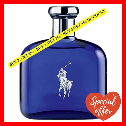 Ralph Lauren Polo Blue For Men Eau De Parfum Spray 4.2 Oz 125 Ml