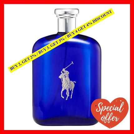 Ralph Lauren Polo Blue For Men Eau De Toilette 6.7Oz 200 Ml Spray
