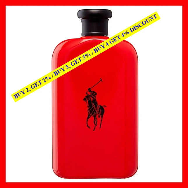 Ralph Lauren Polo Red For Men Tester Eau De Toilette 4.2 Oz 125 Ml Spray