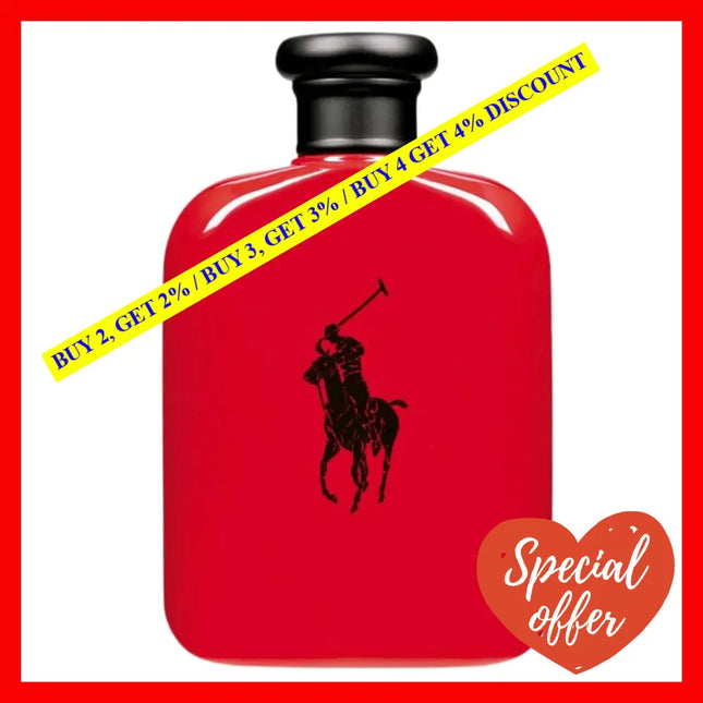 Ralph Lauren Polo Red Men Eau De Toilette 4.2 Oz 125 Ml Spray