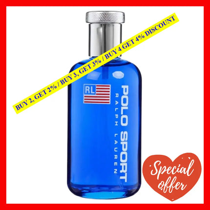 Ralph Lauren Polo Sport For Men Eau De Toilette Spray 2.5 Oz 75 Ml
