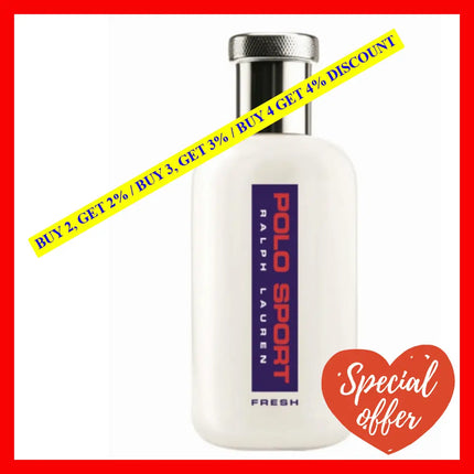 Ralph Lauren Polo Sport Fresh Eau De Toilette 4.2 Oz 125 Ml Spray For Men