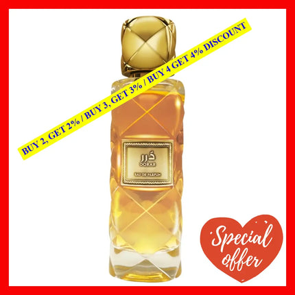 Rasasi Dorar Tawlifa Collection For Women Eau De Parfum Spray For 3.4Oz/100Ml