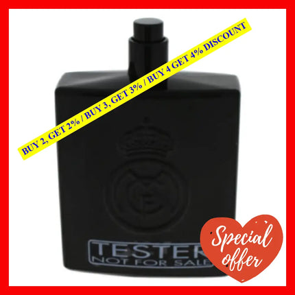 Real Madrid Black By For Men - 3.4 Oz Edt Spray (Tester)