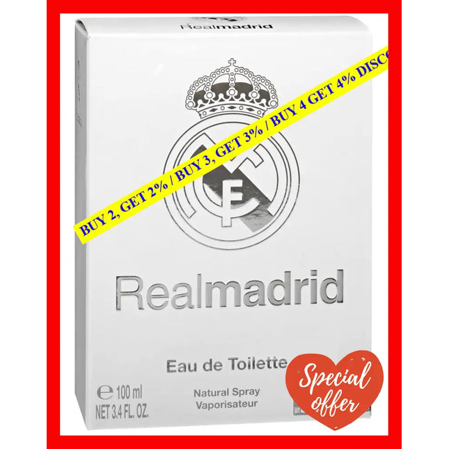 Real Madrid By Air-Val International 3.4 Oz Edt Spray For Men