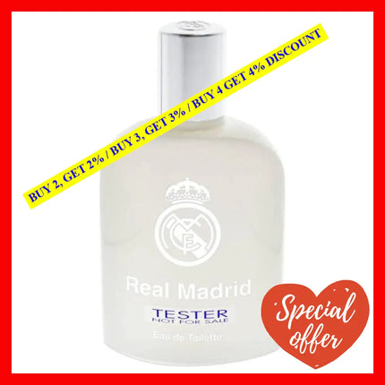 Real Madrid By For Men - 3.4 Oz Edt Spray (Tester)