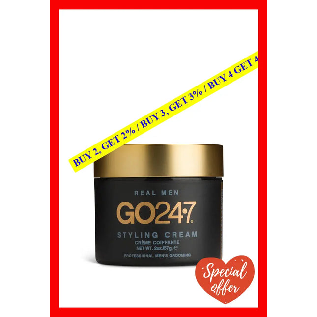 Real Men Styling Cream By Go247 For - 2 Oz
