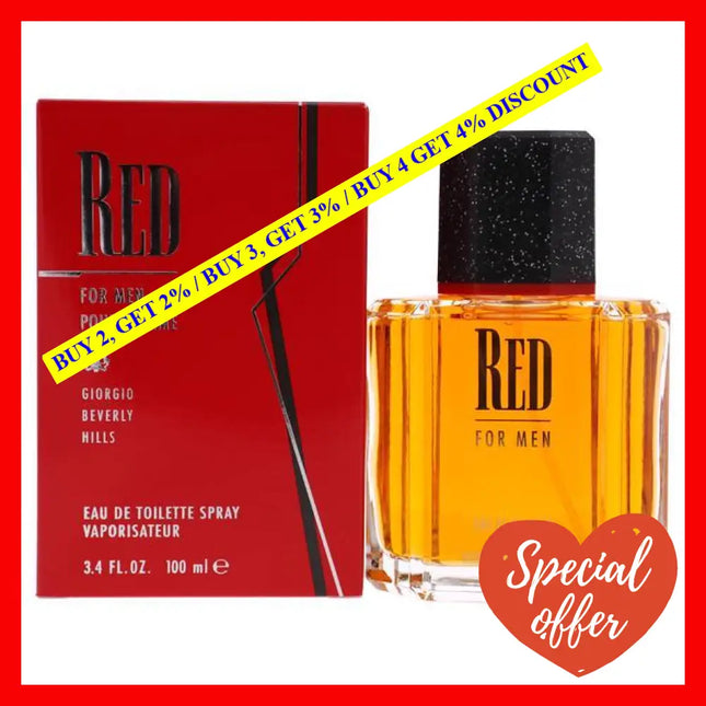 Red By Giorgio Beverly Hills For Men - 3.4 Oz Edt Spray