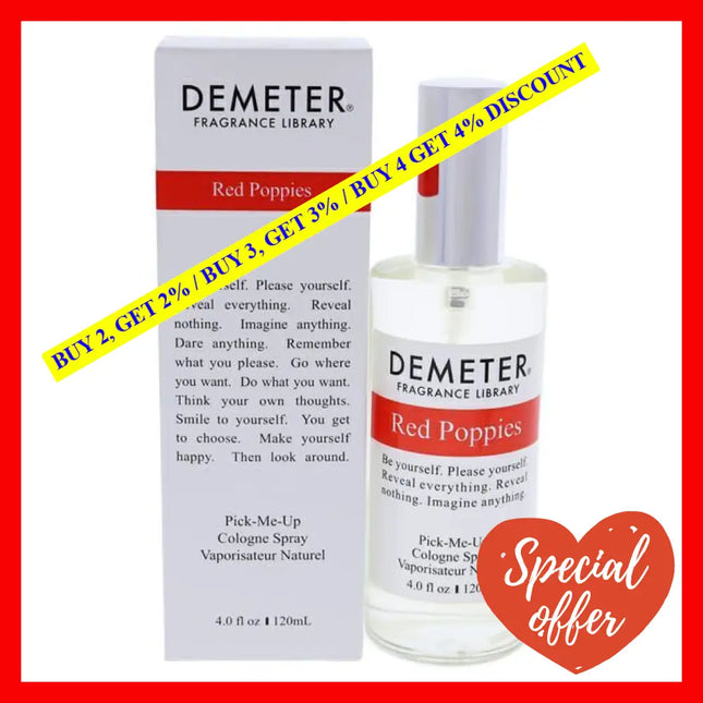 Red Poppies By Demeter For Women - 4 Oz Cologne Spray
