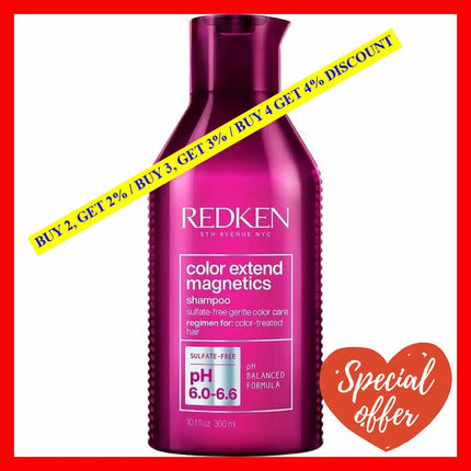 Redken Color Extend Magnetics Shampoo | For Color-Treated Hair Gently Cleanses & Protects With