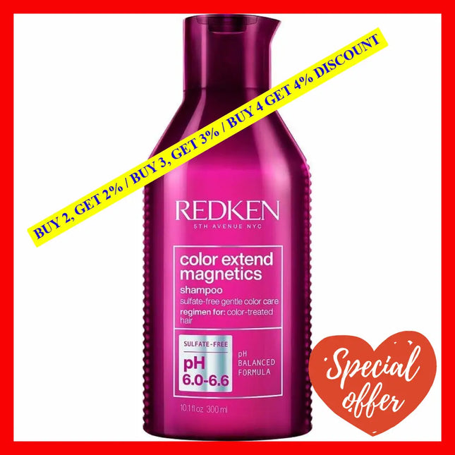 Redken Color Extend Magnetics Shampoo | For Color-Treated Hair Gently Cleanses & Protects With