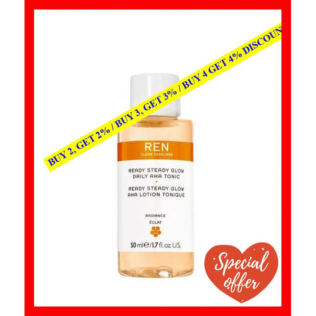 Ren Clean Skincare Ready Steady Glow Daily Aha Tonic 50 Ml - 5060389246777