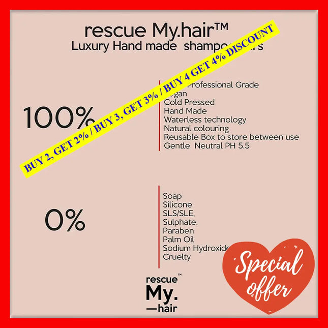 Rescue My Hair Volume Shampoo Bar By Infuse Colour For Unisex - 2.7 Oz