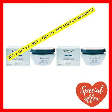 Resistance Masque Force Architecte Recontructing By Kerastase For Unisex - 6.8 Oz Pack Of 2
