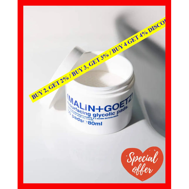 Resurfacing Glycolic Pads By Malin + Goetz For Unisex - 50 Treatment
