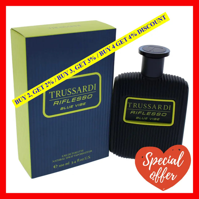 Riflesso Blue Vibe By Trussardi For Men - 3.4 Oz Edt Spray