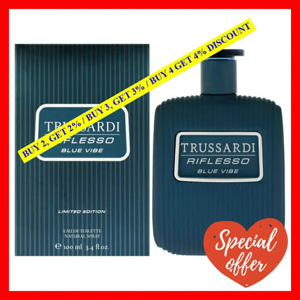 Riflesso Blue Vibe Limited Edition By Trussardi For Men - 3.4 Oz Edt Spray