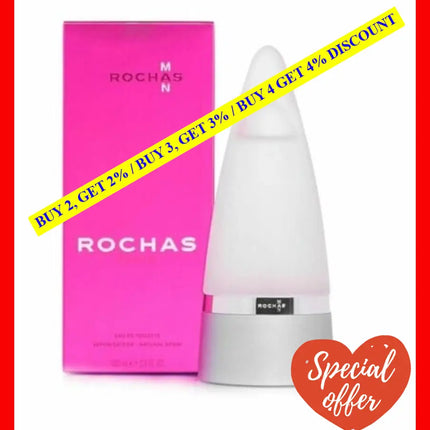 Rochas Man By For Men - 3.4 Oz Edt Spray