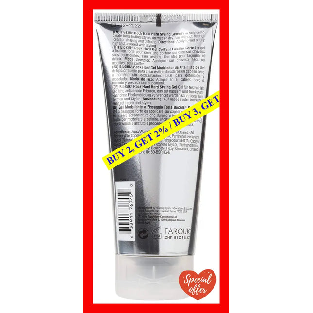 Rock Hard Gel By Biosilk For Unisex - 6 Oz