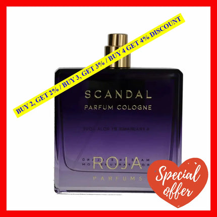 Roja Parfums Scandal For Men Tester Parfum Cologne 3.4 Oz / 100 Ml