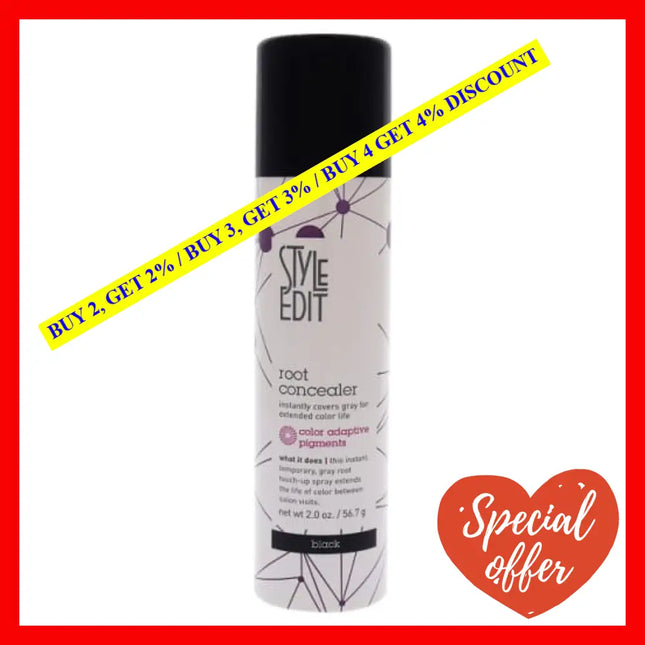 Root Concealer Touch Up Spray - Black By Style Edit For Unisex 2 Oz Hair Color