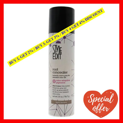 Root Concealer Touch Up Spray - Light Brown By Style Edit For Unisex 2 Oz Hair Color