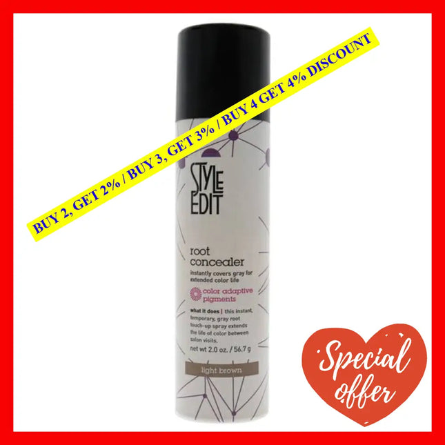 Root Concealer Touch Up Spray - Light Brown By Style Edit For Unisex 2 Oz Hair Color
