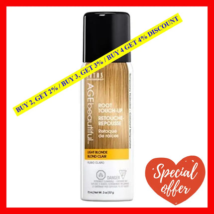 Root Touch Up Temporary Haircolor Spray - Light Blonde By Agebeautiful For Unisex 2 Oz Hair Color