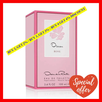 Rose By Oscar De La Renta For Women - 3.4 Oz Edt Spray