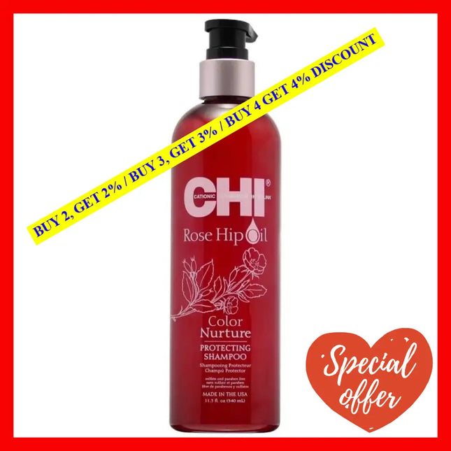 Rose Hip Oil Color Nurture Protecting Shampoo By Chi For Unisex - 11.5 Oz