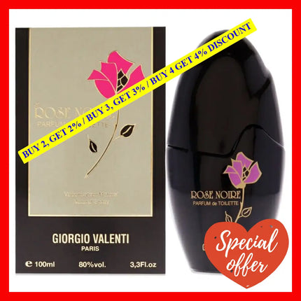 Rose Noire By Giorgio Valenti For Women - 3.3 Oz Pdt Spray
