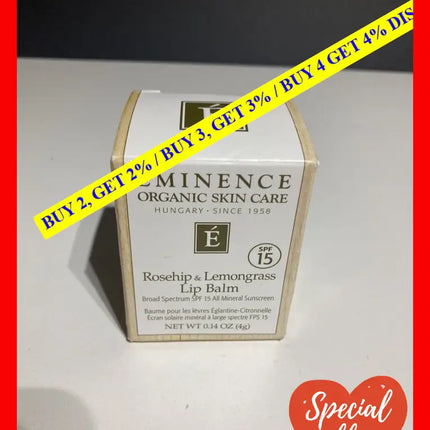 Rosehip And Lemongrass Lip Balm Spf 15 By Eminence For Unisex - 0.14 Oz
