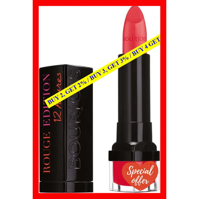 Rouge Edition 12 Hours - 28 Pamplemousse Pour Ptite Frimousse By Bourjois For Women 0.12 Oz Lipstick